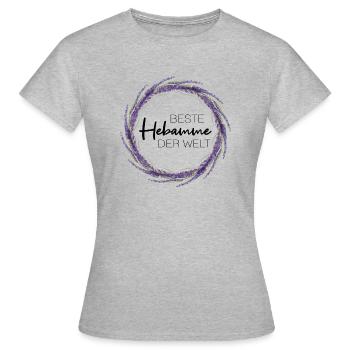 Beste Hebamme der Welt - Frauen T-Shirt - Grau meliert - Vorne - AI Model Female 172 dark (172cm)