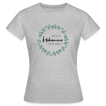 Beste Hebamme der Welt - Frauen T-Shirt - Grau meliert - Vorne - AI Model Female 172 dark (172cm)