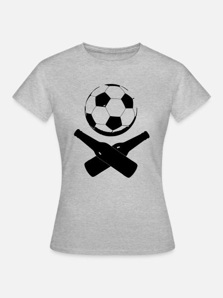 SoccerBottle - Frauen T-Shirt - Grau meliert