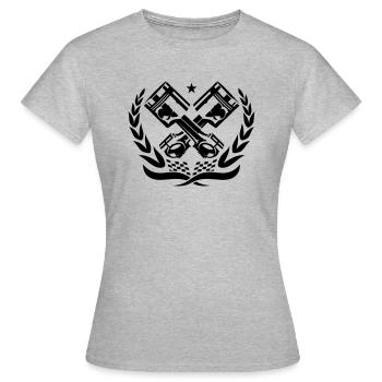 RACE PISTONS - Women's T-Shirt - heather grey - Front - AI Model Female 172 dark (172cm)