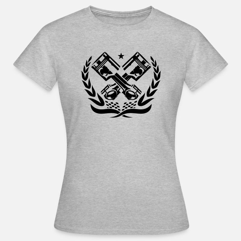PISTONI RACE - Maglietta da donna - grigio melange