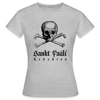 Saint Pauli Rebellion - T-shirt Femme - gris chiné - Devant - AI Model Female 172 dark (172cm)