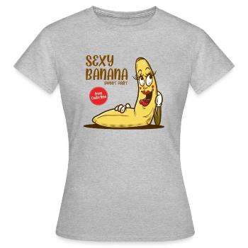 Sexy Banana - Women's T-Shirt - heather grey - Front - AI Model Female 172 dark (172cm)