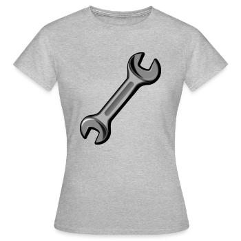 Clé / outil - T-shirt Femme - gris chiné - Devant - AI Model Female 172 dark (172cm)