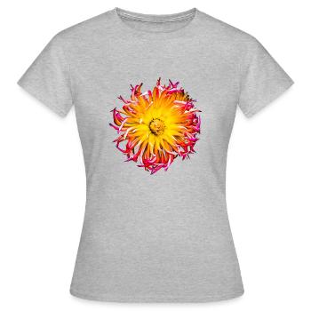 Blume bund - Frauen T-Shirt - Grau meliert - Vorne - AI Model Female 172 dark (172cm)