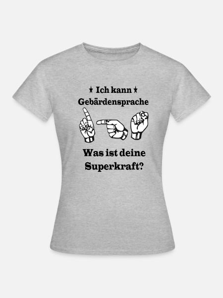 Gebärdensprache - Frauen T-Shirt - Grau meliert