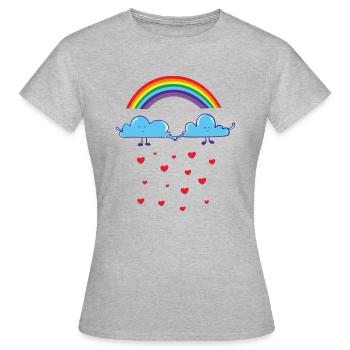 Being in love - homosexuality - peace - Women's T-Shirt - heather grey - Front - AI Model Female 172 dark (172cm)