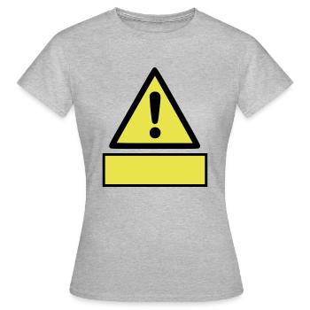 Self-labeling - careful - Women's T-Shirt - heather grey - Front - AI Model Female 172 dark (172cm)