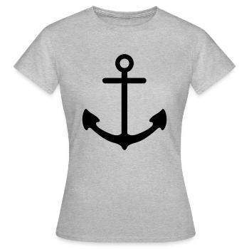 ancre - T-shirt Femme - gris chiné - Devant - AI Model Female 172 dark (172cm)