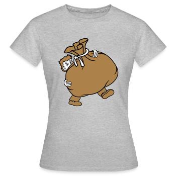 enlèvement des ordures transport lourd sac de transport b - T-shirt Femme - gris chiné - Devant - AI Model Female 172 dark (172cm)