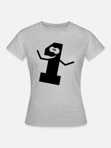 Bande dessinée drôle 1 un - T-shirt Femme - gris chiné