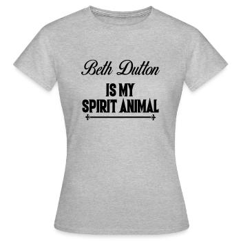Beth Dutton Is My Spirit Animal Shirt, Femme - T-shirt Femme - gris chiné - Devant - AI Model Female 172 dark (172cm)