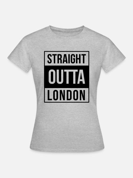 london - Frauen T-Shirt - Grau meliert