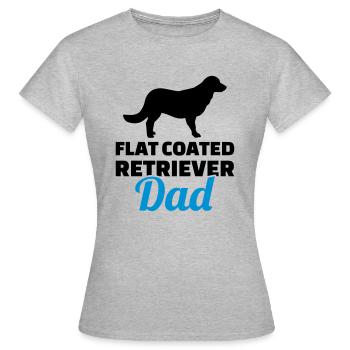 Flat Coated Retriever - Frauen T-Shirt - Grau meliert - Vorne - AI Model Female 172 dark (172cm)