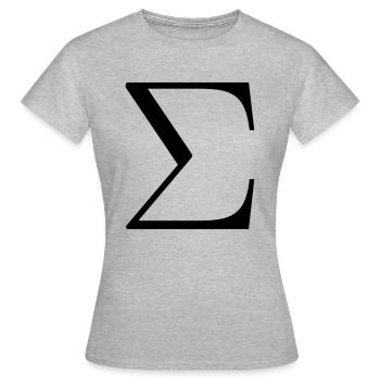 GREEK CAPITAL LETTER SIGMA - Women's T-Shirt - heather grey - Front - AI Model Female 172 dark (172cm)