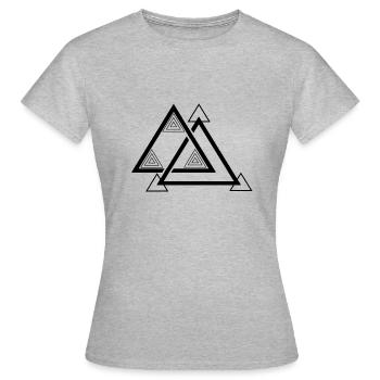 Triangle moderne - T-shirt Femme - gris chiné - Devant - AI Model Female 172 dark (172cm)