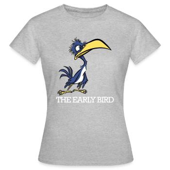 L’oiseau précoce attrape le ver - T-shirt Femme - gris chiné - Devant - AI Model Female 172 dark (172cm)