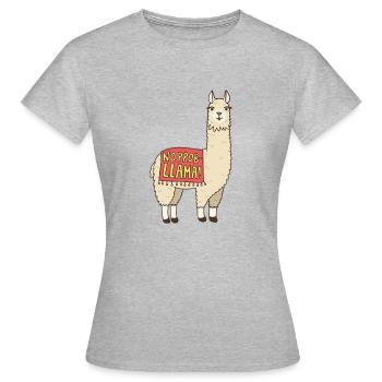 Lama lama alpaga - T-shirt Femme - gris chiné - Devant - AI Model Female 172 dark (172cm)