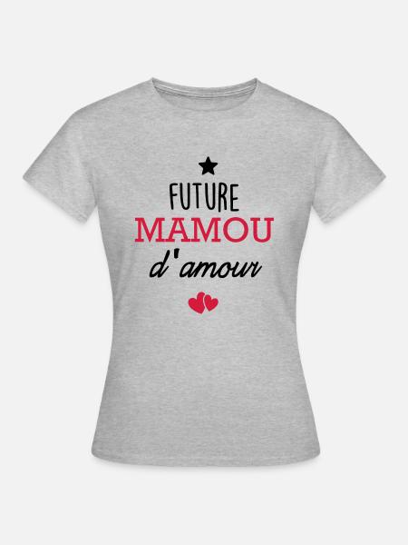 future mamou d'amour - T-shirt Femme - gris chiné