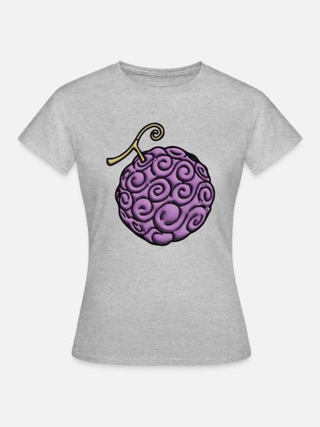 o p Frucht - Frauen T-Shirt - Grau meliert