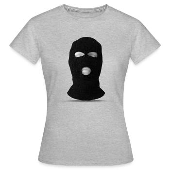 Full Face Hole Balaclava Ski Mask - Frauen T-Shirt - Grau meliert - Vorne - AI Model Female 172 dark (172cm)
