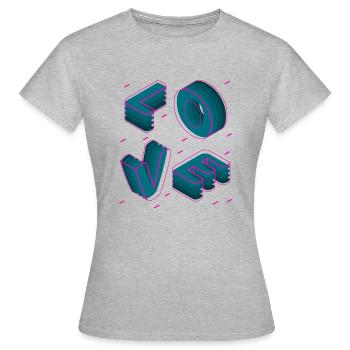 LOVE Chart - Women's T-Shirt - heather grey - Front - AI Model Female 172 dark (172cm)