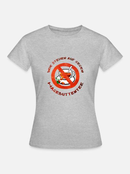 Hagebuttentee Haters - Frauen T-Shirt - Grau meliert