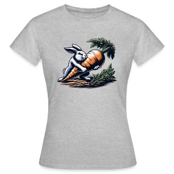 Mauvais lapin - T-shirt Femme - gris chiné - Devant - AI Model Female 172 dark (172cm)