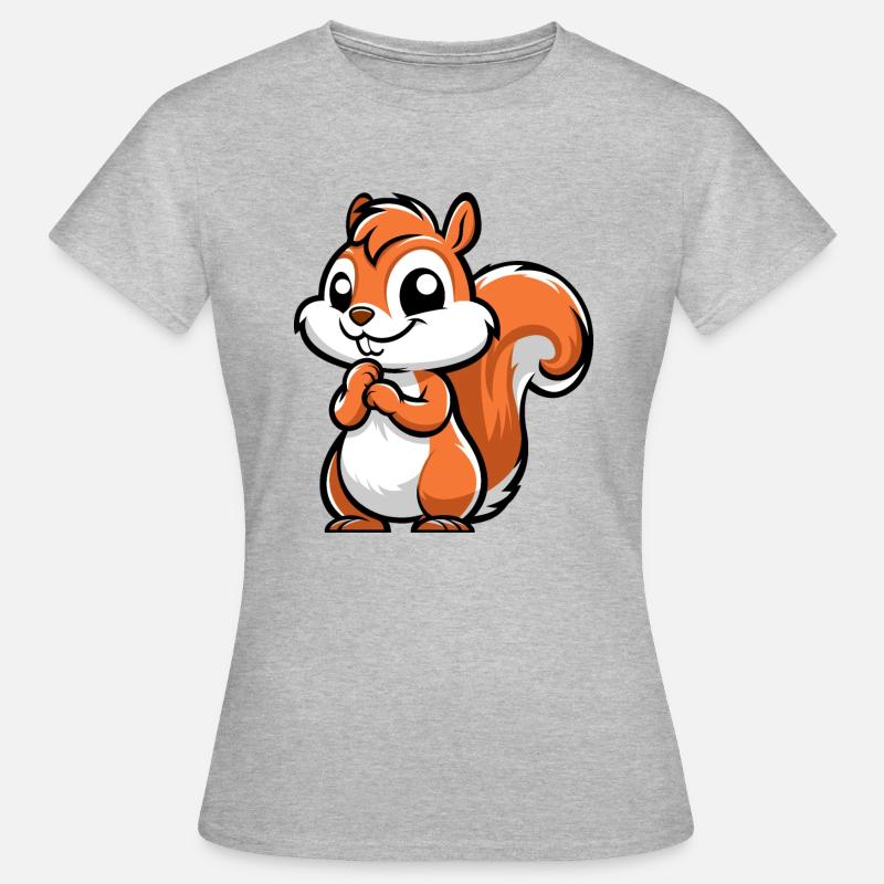 Cheeky Little Squirrel - Women's T-Shirt - heather grey