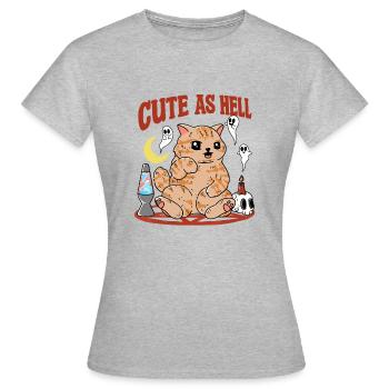 Cute as Hell - Women's T-Shirt - heather grey - Front - AI Model Female 172 dark (172cm)
