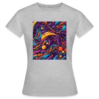 Abstract color composition - Women's T-Shirt - heather grey - Front - AI Model Female 172 dark (172cm)