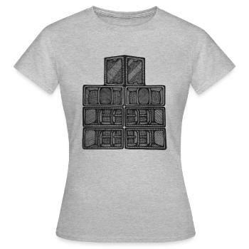 XentriK Soundsystem - T-shirt Femme - gris chiné - Devant - AI Model Female 172 dark (172cm)
