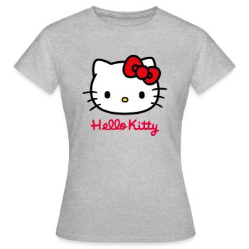 Hello Kitty Classic With Hello Kitty Lettering - Women's T-Shirt - heather grey - Front - AI Model Female 172 dark (172cm)