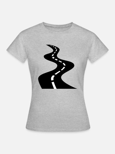 Straße - Frauen T-Shirt - Grau meliert