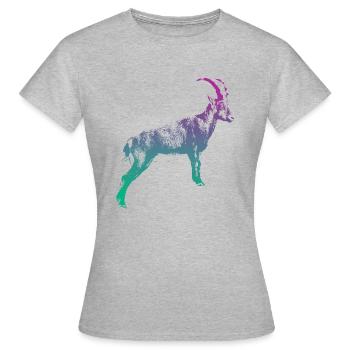 Zodiacale des animaux capricornes capricorne - T-shirt Femme - gris chiné - Devant - AI Model Female 172 dark (172cm)