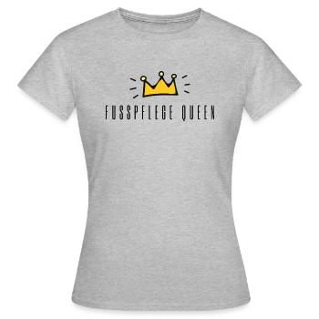 Foot Care Queen | Funny saying foot care - Women's T-Shirt - heather grey - Front - AI Model Female 172 dark (172cm)