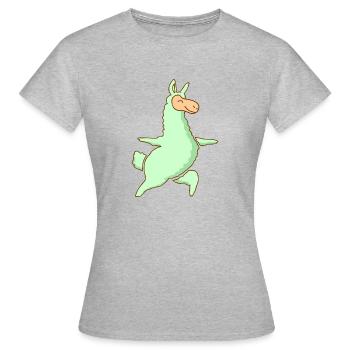 lama - Women's T-Shirt - heather grey - Front - AI Model Female 172 dark (172cm)