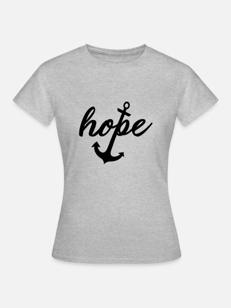 Hoffnung 1N - Frauen T-Shirt - Grau meliert