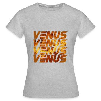 Venus Design - Frauen T-Shirt - Grau meliert - Vorne - AI Model Female 172 dark (172cm)
