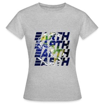 Erd-Design - Frauen T-Shirt - Grau meliert - Vorne - AI Model Female 172 dark (172cm)