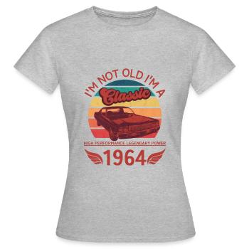 Ich bin nicht alt, ich bin ein Klassiker - Frauen T-Shirt - Grau meliert - Vorne - AI Model Female 172 dark (172cm)
