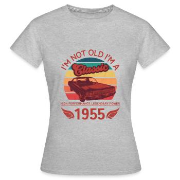 Ich bin nicht alt, ich bin ein Klassiker - Frauen T-Shirt - Grau meliert - Vorne - AI Model Female 172 dark (172cm)