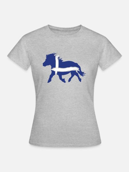 Shetty Power Flaggendesign - Frauen T-Shirt - Grau meliert