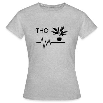 Marijuana - Women's T-Shirt - heather grey - Front - AI Model Female 172 dark (172cm)