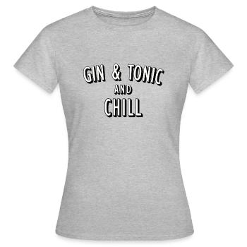 Gin and Tonic and Chill - Women's T-Shirt - heather grey - Front - AI Model Female 172 dark (172cm)