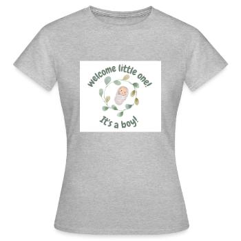 Baby - Frauen T-Shirt - Grau meliert - Vorne - AI Model Female 172 dark (172cm)
