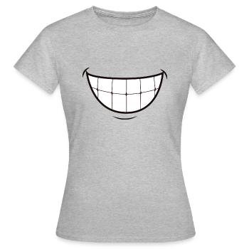 Smile! - Women's T-Shirt - heather grey - Front - AI Model Female 172 dark (172cm)
