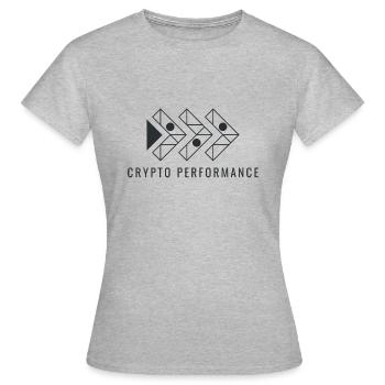 Performances cryptographiques - T-shirt Femme - gris chiné - Devant - AI Model Female 172 dark (172cm)