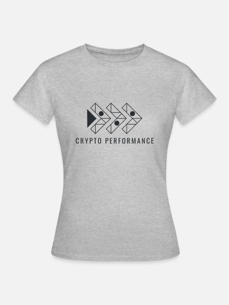 Crypto Performance - Frauen T-Shirt - Grau meliert