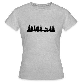 Black Forest Native - Frauen T-Shirt - Grau meliert - Vorne - AI Model Female 172 dark (172cm)